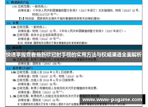 快速掌握查看最新欧冠射手榜的实用方法与权威渠道全面解析 快速掌握查看最新欧冠射手榜的实用方法与权威渠道全面解析